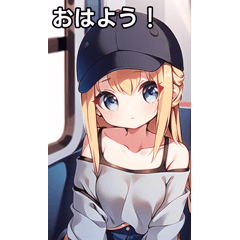 キャップ女子は電車に乗る８