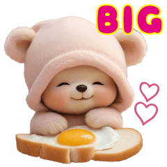 cute bear Gourmet big sticker