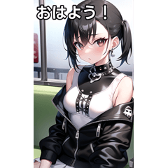 白黒ロック女子は電車に乗る２