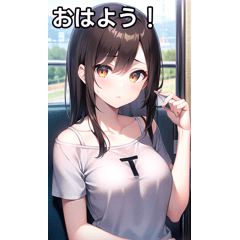 T女子は電車に乗る