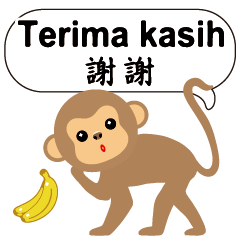 cute cute QQ monkey banana 3 indonesia 1