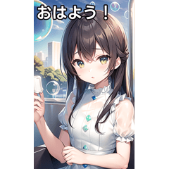 しゃぼん玉女子は電車に乗る
