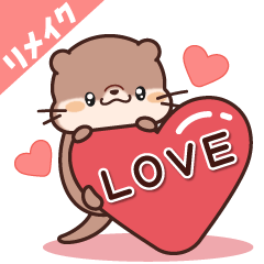 Daily sticker of cute otter(remake)