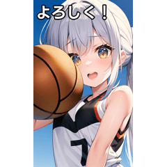 silver hair basketball girl