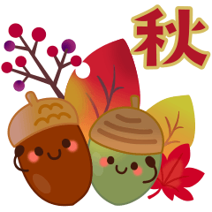 Autumn season stickers