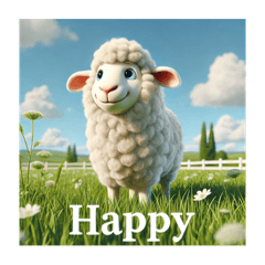 Realistic Sheep Stickers