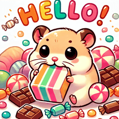 Candy Hamster Stickers