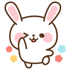 rabbit I want to invite to meal Sticker