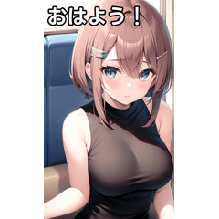 ノースリーブ女子は電車に乗る
