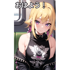 金髪ロック女子は電車で行く