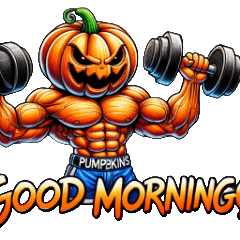 Muscle-loving Jack-o'-Lantern Stickers