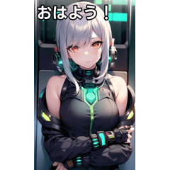 銀髪サイバーロック女子は電車に乗る