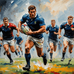 Rugby's Intense Moments Stamps