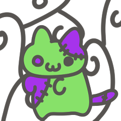 Halloween monster cat