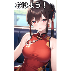 チャイナドレス女子は電車に乗る