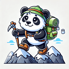 Mountain Climbing Panda