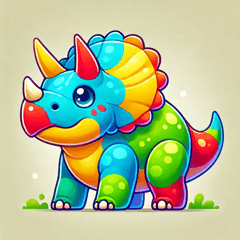 Colorful Triceratops