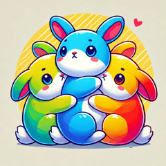 Colorful Cuddly Bunny