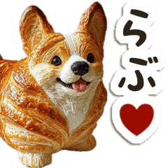 Corgi made of croissant/Greeting