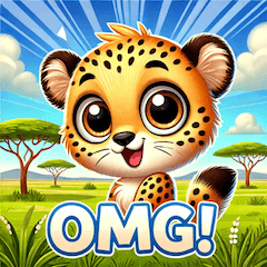 Cute Cheetah Stickers!!