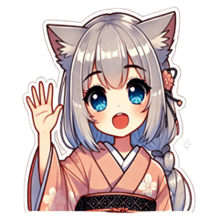 The Silver-Haired Cat Girls-A