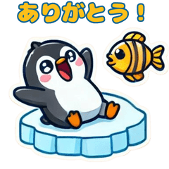 Cute penguin daily sticker