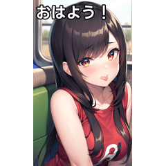 キス顔女子は電車に乗る