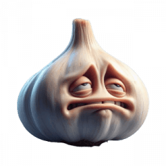 Garlic Cynical Expressions Stickers