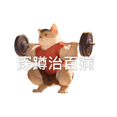 Self-disciplined muscular cat