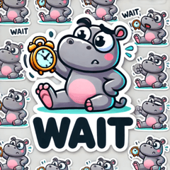 Silly Hippo Stickers @SFW