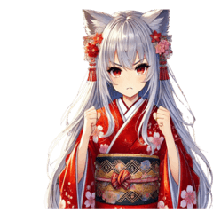 The Silver-Haired Cat Girls A-04
