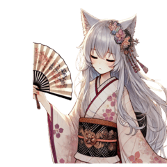 The Silver-Haired Cat Girls A-10