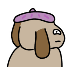 Dumb Dog with Purple Hat