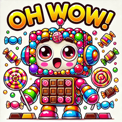 Candy Robot Stickers