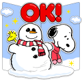 【中文版】Snoopy 冬季應景全螢幕貼圖