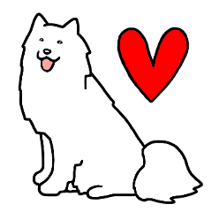 Dog stamp Samoyed