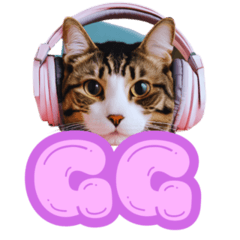 Gaming Headphone Cats Stickers