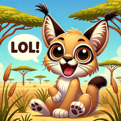 Cute Caracal Stickers