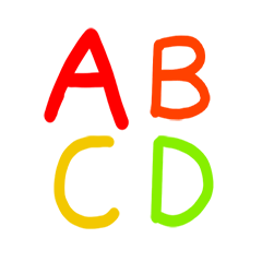 English(ABCD) emoticon