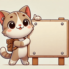 にゃんこのカラフルメッセージ