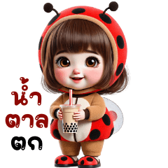 สาวน้อยน่ารัก – ชุดแมลงเต่าทอง (Big)