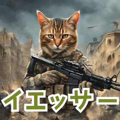 Military Cats Sticker