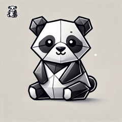 Origami panda