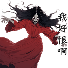 紅衣女鬼貼圖 – LINE貼圖 | LINE STORE