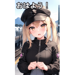 金髪ロック女子は電車を待つ