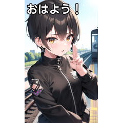 ショートヘア女子は電車を待つ