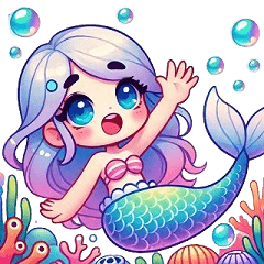 Heartful mermaid