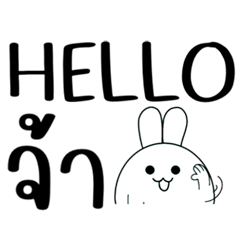 Black and white rabbit greeting