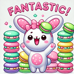 Macaron Bunny Stickers