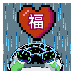 Pixel Neon FUKU Frogs